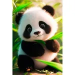 5D teemantmaal 20 &times; 30 cm &ndash; Cute Panda (LC060e)