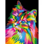 5D teemantmaal 30 &times; 40 cm &ndash; Through the Eyes of a Cat (LE136e)