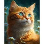 5D teemantmaal 40 &times; 50 cm &ndash; Ginger Cat (LG337e)