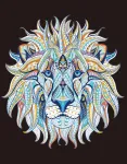 5D teemantmaal 40 &times; 50 cm &ndash; Ethnic Lion (LG213e)