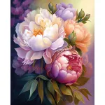 5D teemantmaal 40 &times; 50 cm &ndash; Blossoming Peonies (LG334e)