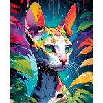 5D teemantmaal 40 &times; 50 cm &ndash; Tropical Sphynx (LG351e)