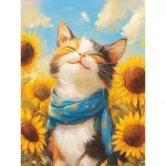 5D teemantmaal 30 &times; 40 cm &ndash; Summer Purr (LE171e)