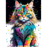 Maalimine numbrite j&auml;rgi 30 &times; 40 cm &ndash; Bright Maine Coon (ME1169e)