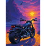 5D teemantmaal 30 &times; 40 cm &ndash; Sunset Ride (LE173e)