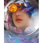 Maalimine numbrite j&auml;rgi 40 &times; 50 cm &ndash; Dream of Universe (MG2433e)