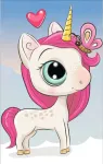 5D teemantmaal 20 &times; 30 cm &ndash; Magic Unicorn (LC028e)