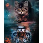 5D teemantmaal 40 &times; 50 cm &ndash; Self-Reflection (LG329e)
