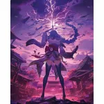 Maalimine numbrite j&auml;rgi 40 &times; 50 cm &ndash; Lightning Goddess (MG2502e)