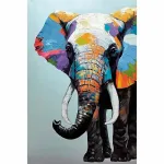 Maalimine numbrite j&auml;rgi 60 &times; 90 cm &ndash; Colorburst Elephant (MMT002e)