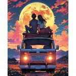 5D teemantmaal 40 &times; 50 cm &ndash; Under the Full Moon (LG366e)