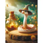 5D teemantmaal 30 &times; 40 cm &ndash; Snakey the Sorceress (LE160e)