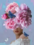 5D teemantmaal 50 &times; 65 cm &ndash; Flower Dream in Pink (LMC032e)