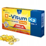 Toidulisand D-Vitum Forte 2000 IU K2 MK-7, 60 kapslit