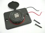 Autolaadija 2x USB, 12V/24V, 4,1A, punase LED-iga