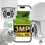 P&ouml;&ouml;rlev WiFi IP-kaamera, FULL HD 3MP, 4x suum, liikumistuvastus