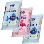 Niisked salvr&auml;tikud lastele Pure Fresh Milusie, 15 tk, 3 pakki