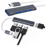 USB jagaja 4 porti, kaabliga, USB 3.0/2.0, arvutile ja s&uuml;learvutile