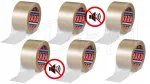Tesa 4100 l&auml;bipaistev PVC kleepuv pakketeip, 50 mm x 66 m, vaikne