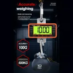 T&ouml;&ouml;stuslikud riputatavad kaalud, 500 kg/1100 lbs, digitaalsed, JU