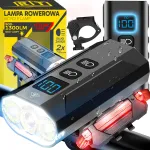 LED jalgratta latern 1300 lm, 2500mAh, ees ja taga, powerbank