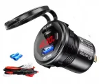 Laadija voltmeeter USB QC3.0 ja USB C PD 63W, l&uuml;liti, 12V/24V