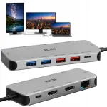 Dokijaam kahe monitori jaoks, 2x HDMI ja USB-C 3.0 PD 100W-ga