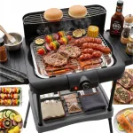 Elektriline grill r&otilde;dule ja terrassile 2000W, lauagrill / vabalt seisva 2in1