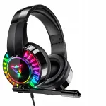 Juhtmega m&auml;nguk&otilde;rvaklapid mikrofoniga, RGB-valgustus, Jack &uuml;hendus