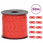 Telgin&ouml;&ouml;r pingutite ja helkuritega vidaXL, 50 m, 4 mm