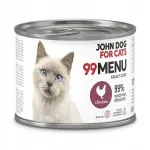 JOHN DOG 99 Menu m&auml;rg kassitoit kanaga t&auml;iskasvanud kassidele, 200 g