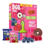 Puuviljak&auml;&auml;rid BOB SNAIL vaarika ja mustika maitsega, 240 g, suhkruta, vegan, 24 tk
