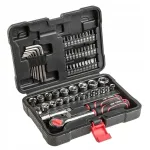 Padrunikomplekt 1/4", 3/8", 63 osa, Top Tools kohvris