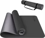 Joogamatt TOPLUS, TPE, libisemiskindel, 183x61x0,6 cm, must