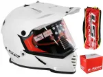 Motorratturi kiiver LS2 MX436 PIONEER White Cross, XL, enduro