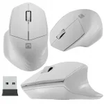 Juhtmevaba hiir NATEC SISKIN 2, 1600 DPI, BT 5.0 / 2.4 GHz, valge