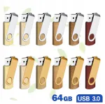 USB-m&auml;lupulk 64GB 3.0, puidust, 6 disaini