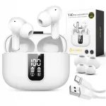 Juhtmevabad valged k&otilde;rvaklapid mikrofoniga, ANC, Bluetooth 5.3, sportimiseks