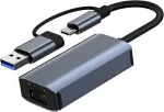 USB-C Ethernetiadapter USB 3.0, 1000 Mbps, 2-&uuml;hes
