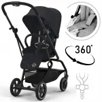 Vanker CYBEX Eezy S Twist 2 suured rattad p&ouml;&ouml;rlev iste 2026 must