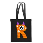 Laste must puuvillane ECO BAG seljakott t&auml;hega R, mudel TT_513