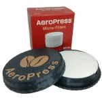 Paberkohvifiltrid AeroPress 350 tk koos Aero Case Mini musta karbiga