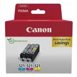 Canon CLI-521 CMY tindikassettide komplekt, 3 v&auml;rvi, 2934B015