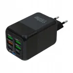 Kompaktne USB-C laadija, 4 USB, 2 PD, 150W, must