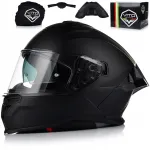 Motojuhi kiiver VITO PRESTO AERO, matt must, Pinlocki s&uuml;steemi ja Blendiga