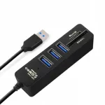 USB jagaja 3x USB 2.0 SD ja TF kaardilugejaga
