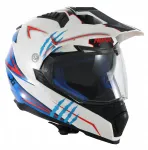 Motojuhile kiiver Naxa CO3/O, suurus L, valge-sinine