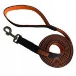 Koera rihm GoldenTail, 3 m, suur konks, oranž/must, vastupidav