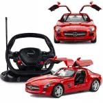 Puldiga juhitav Mercedes-Benz SLS Rastar auto, 1:14, rooliga