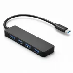 USB-C jagaja, 4x USB 3.0, must, kaasaskantav
